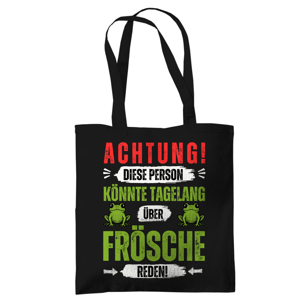 Tragetasche "Diese Person könnte tagelang über Frösche reden"