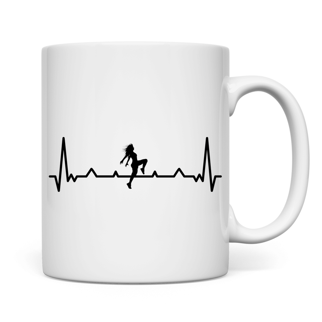Tasse "Tänzerin" (Herzschlag-Design)