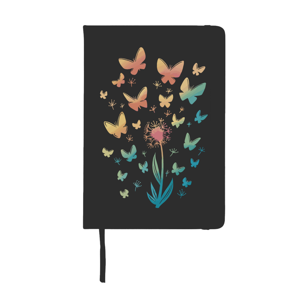 Notizbuch "Pusteblume mit Schmetterlingen"