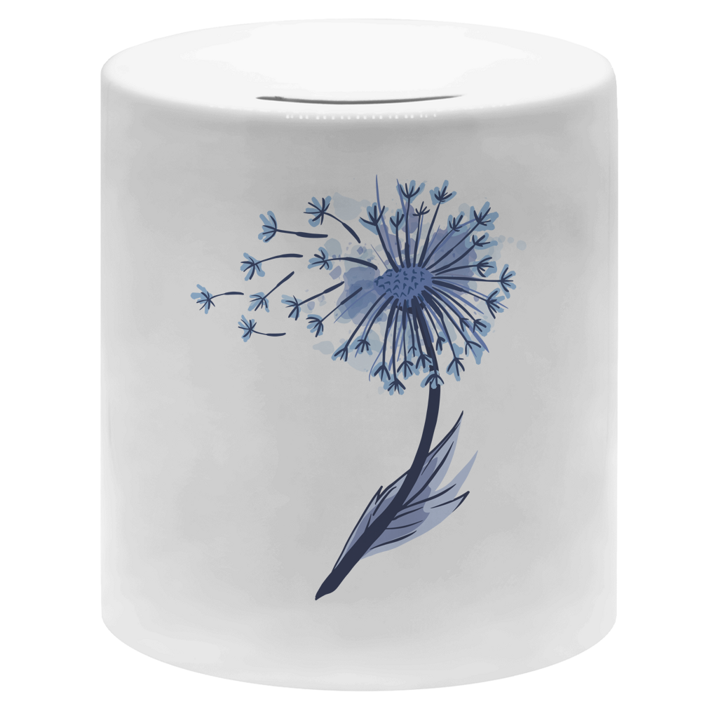Spardose "Pusteblume im Wasserfarben-Stil"