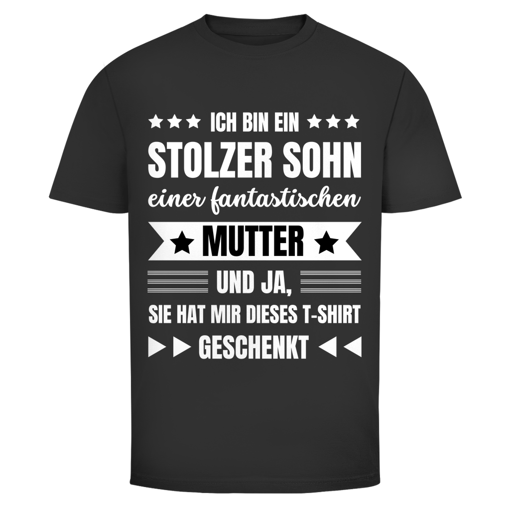 Herren T-Shirt "Stolzer Sohn einer fantastischen Mutter"