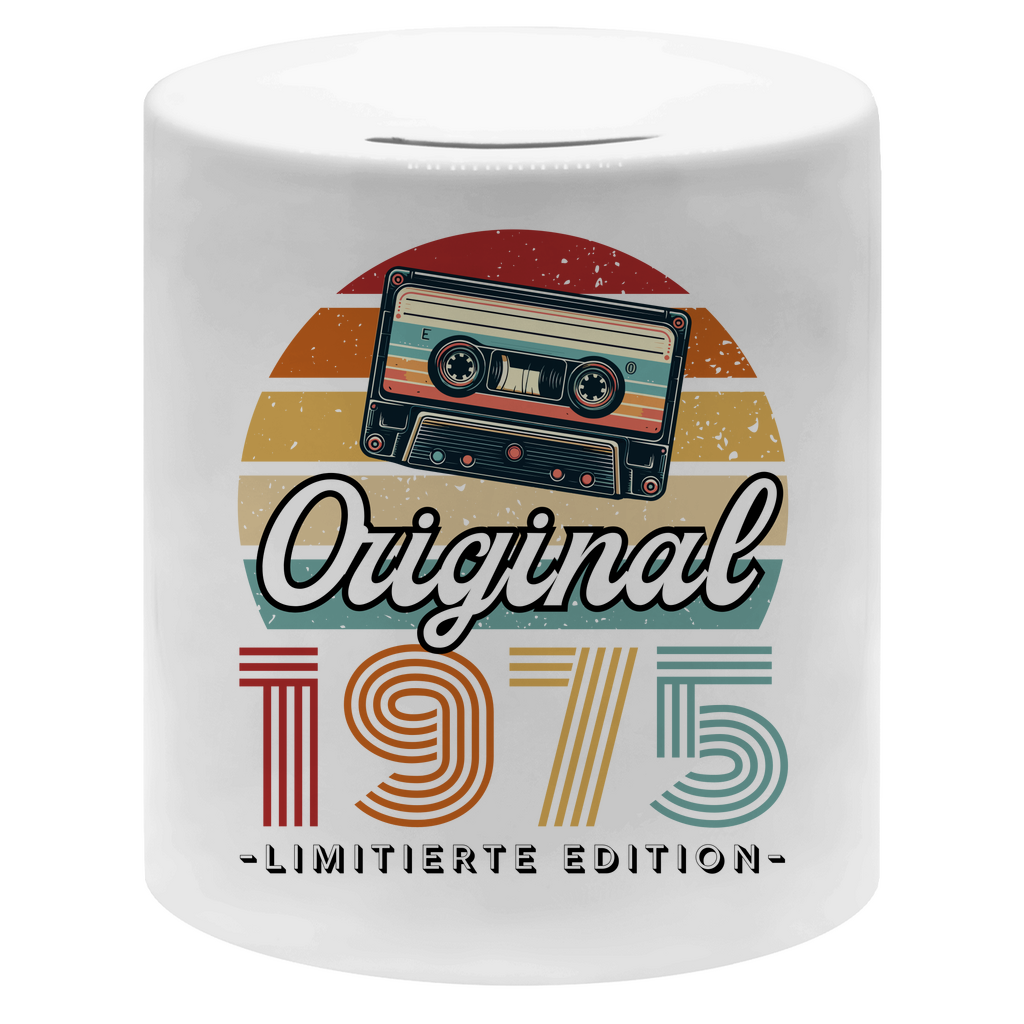 Spardose "Original 1975" (Kassetten Retro Stil)