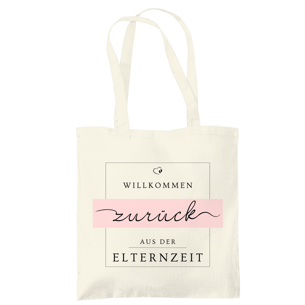 Tragetasche "Willkommen zurück aus der Elternzeit" (Elegant)