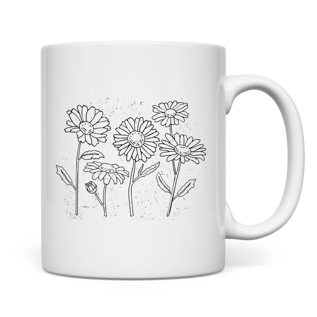 Tasse "5 Gänseblümchen"