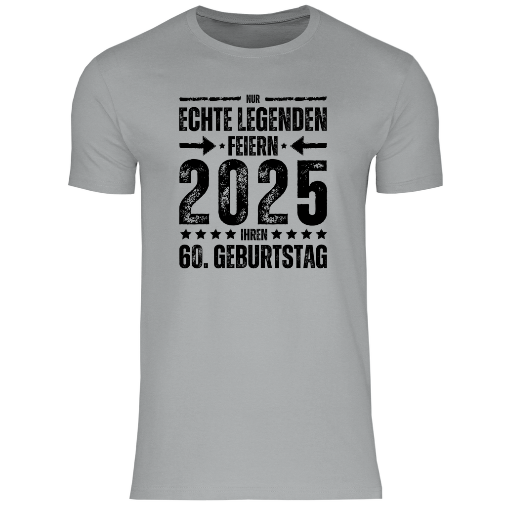 Herren T-Shirt "60. Geburtstag 2025" grau