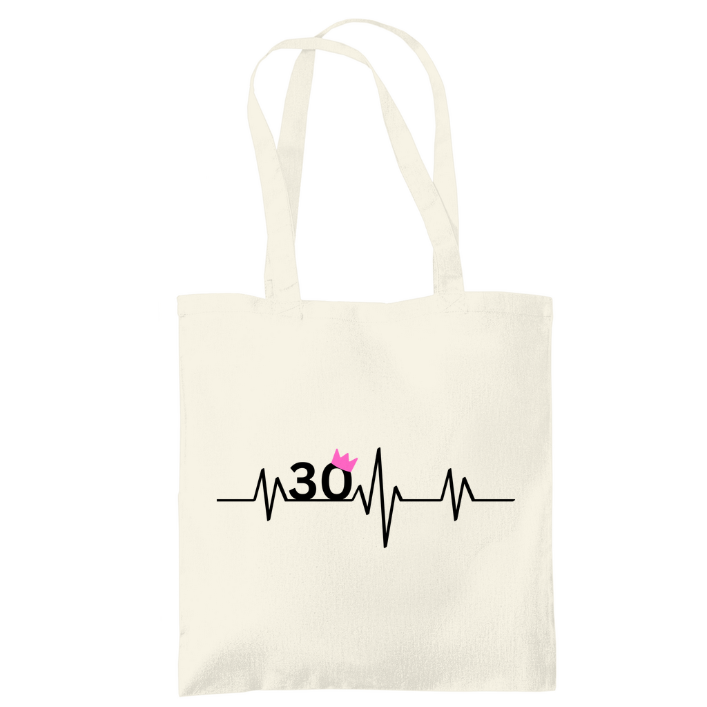 Tragetasche "30 Jahre mit rosa Krone"