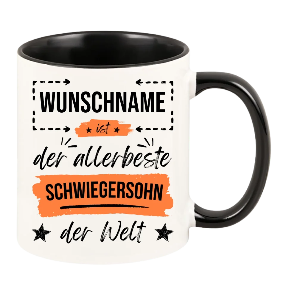Personalisierte Tasse für den Schwiegersohn "Allerbester Schwiegersohn"