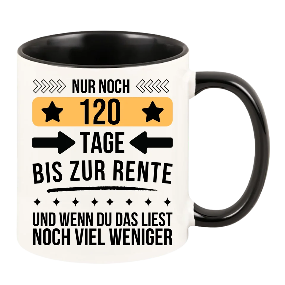 Personalisierte Tasse "Bald Rentner"