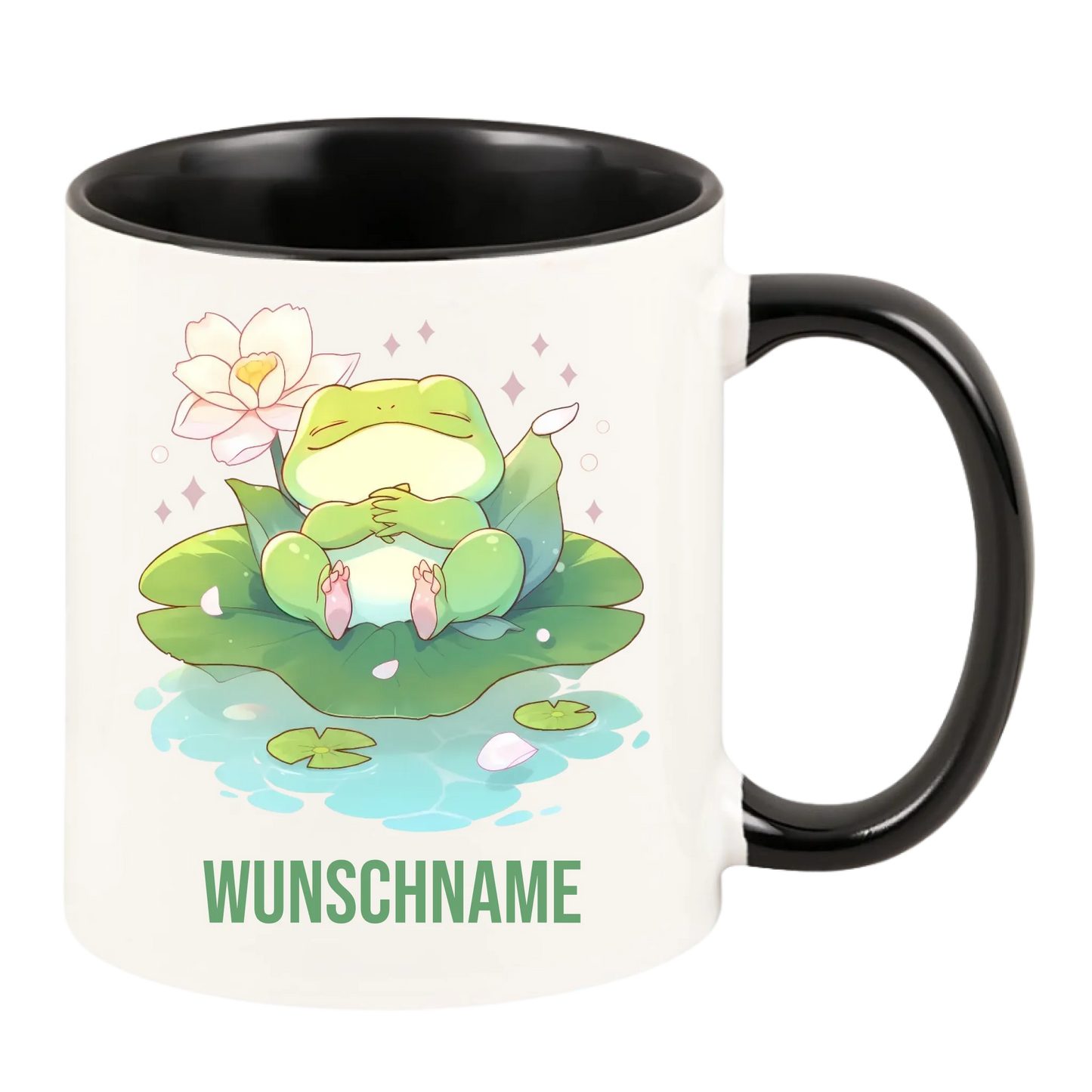 Personalisierte Tasse mit Froschmotiv