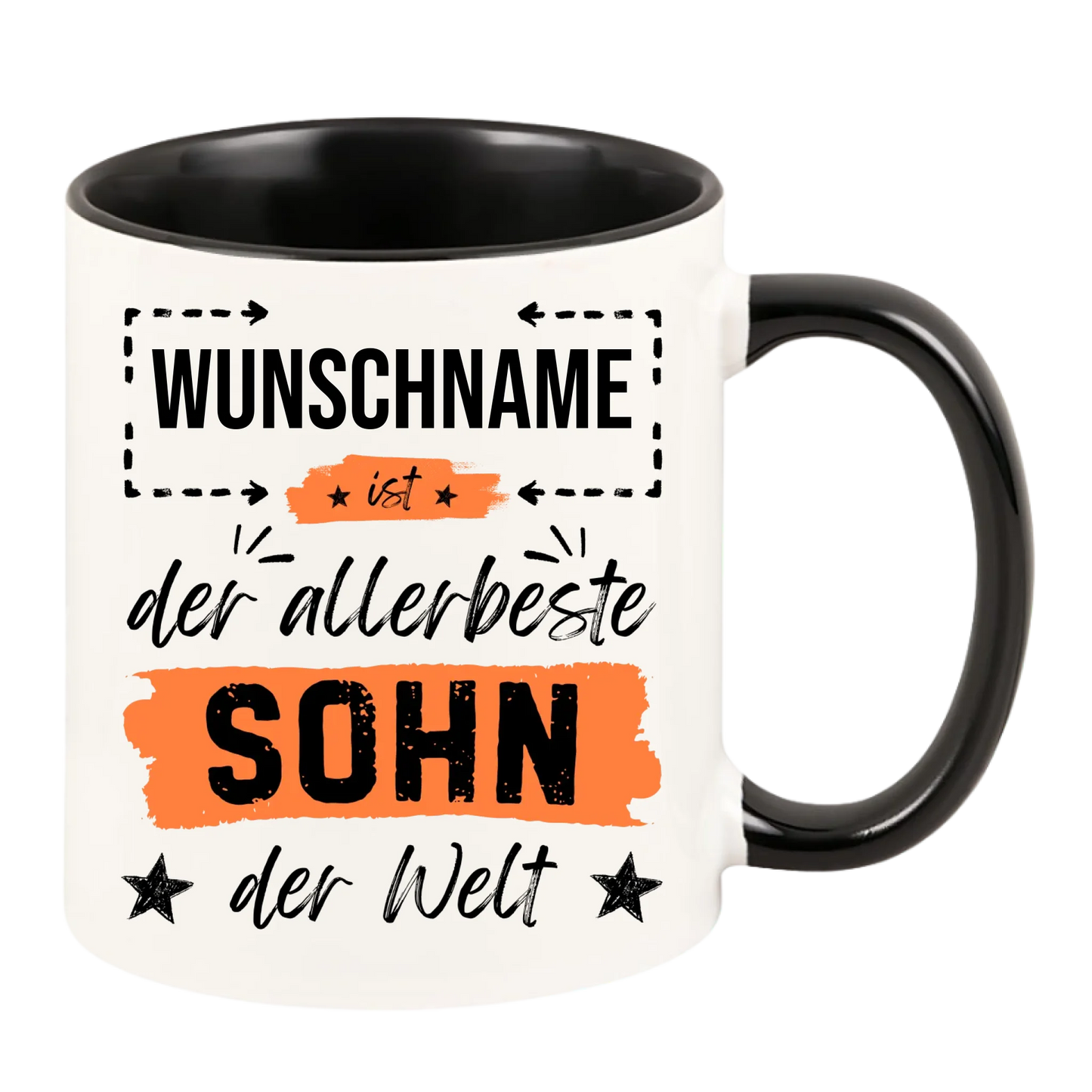 Personalisierte Tasse "Allerbester Sohn der Welt"
