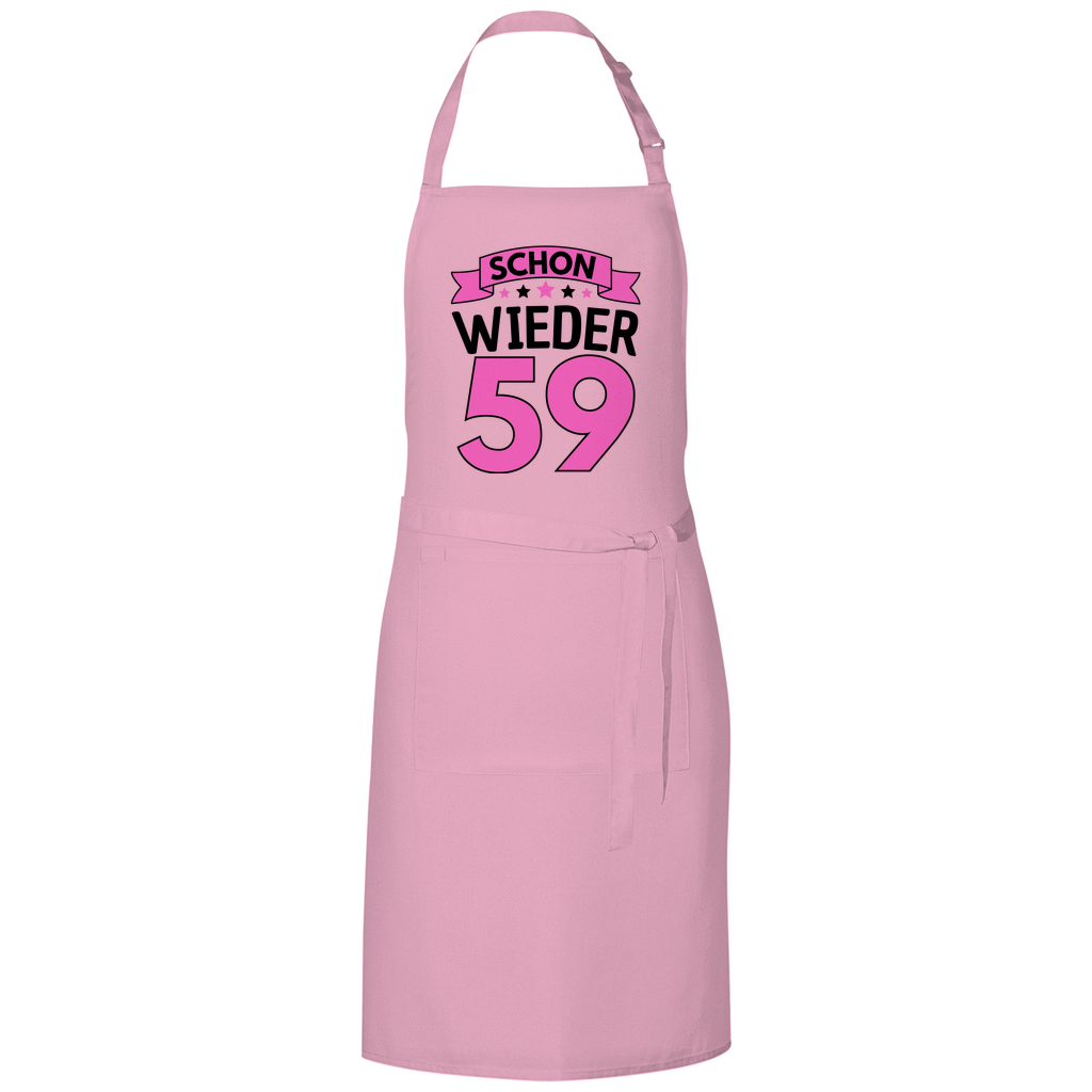 Grillschürze "Schon wieder 59" (Pinkes Motiv)