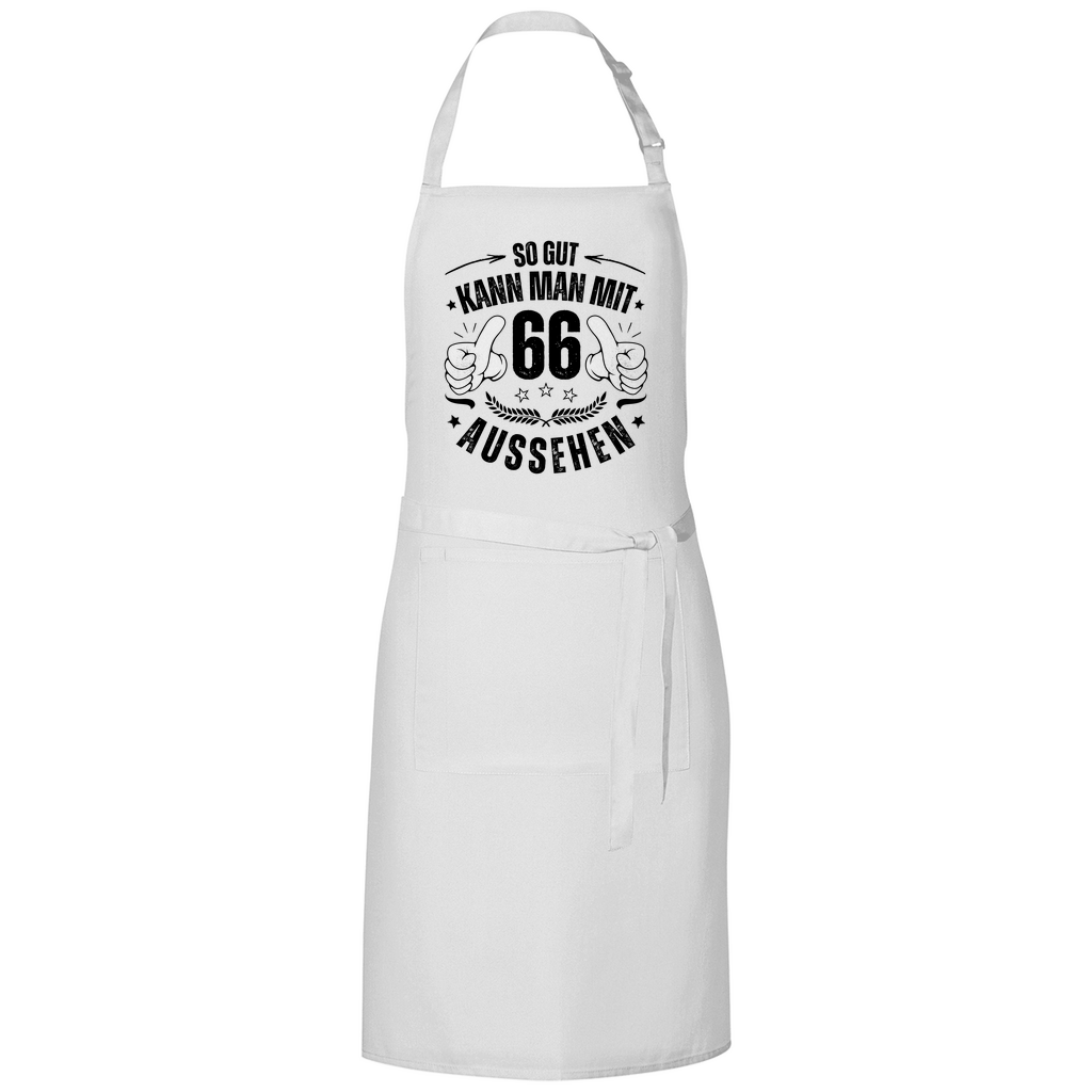 Grillschürze "So gut kann man mit 66 aussehen"