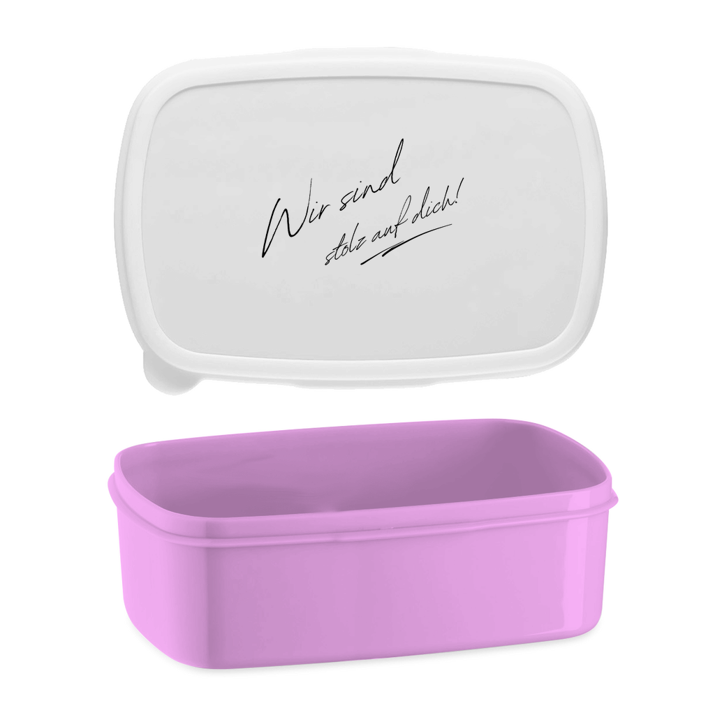 Lunchbox "Wir sind stolz auf dich" (Handgeschrieben)