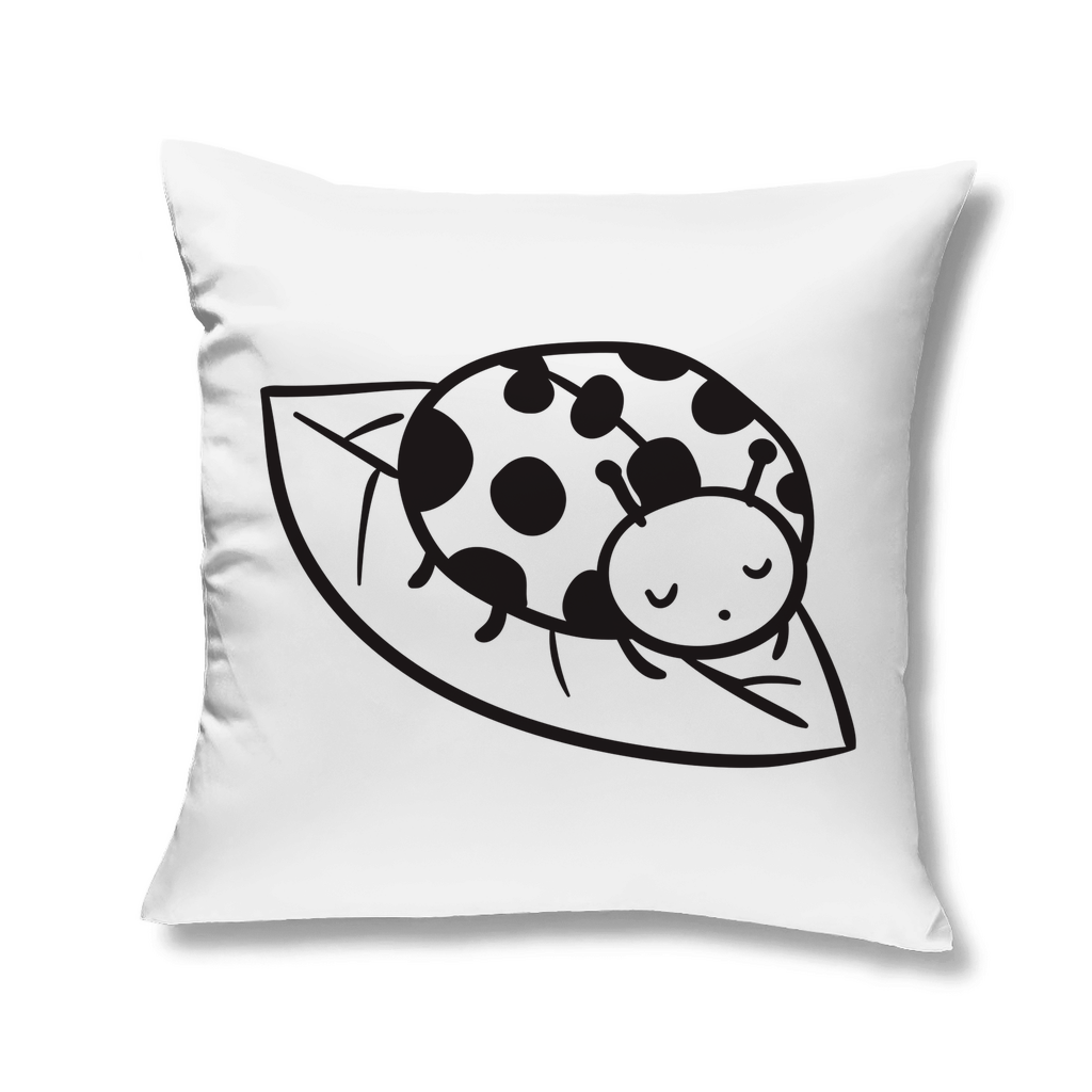 Sofakissen "Niedlicher Marienkäfer auf einem Blatt"