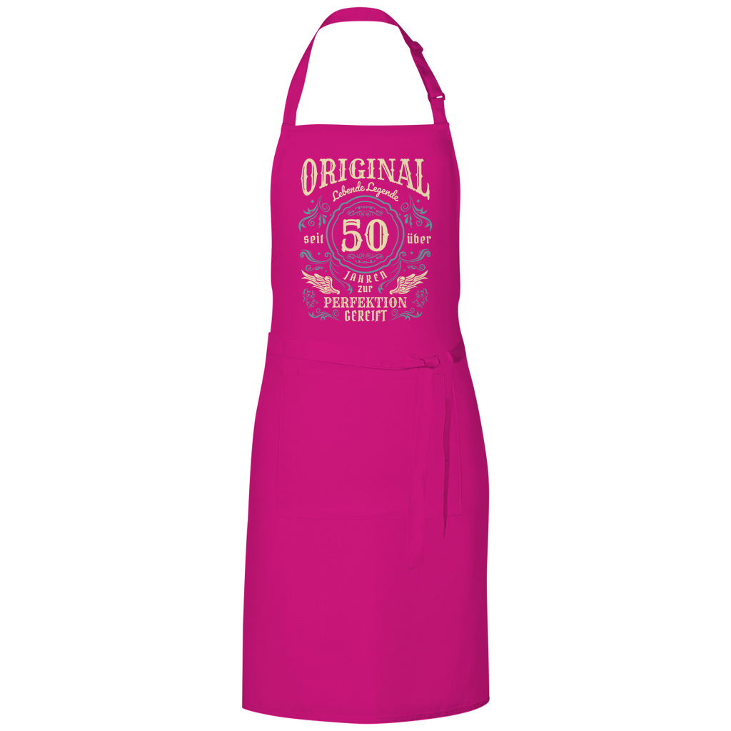 Grillschürze "Lebende Legende seit 50 Jahren" fuchsia