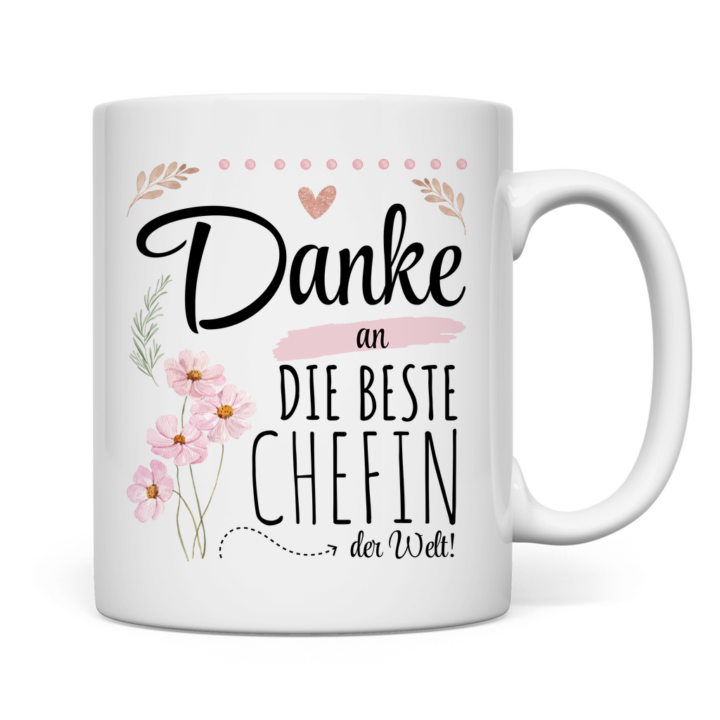 Tasse "Danke an die beste Chefin der Welt"