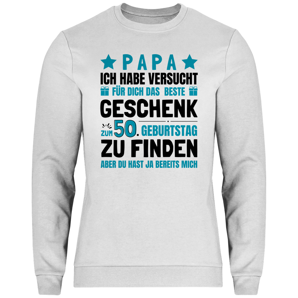 Herren Sweatshirt "Papa - Bestes Geschenk zum 50. Geburtstag"