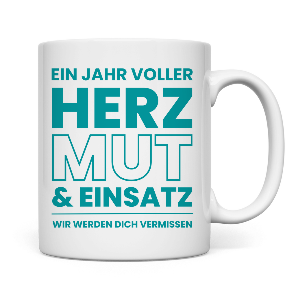 Tasse "Ein Jahr voller Herz, Mut und Einsatz" (FSJ)