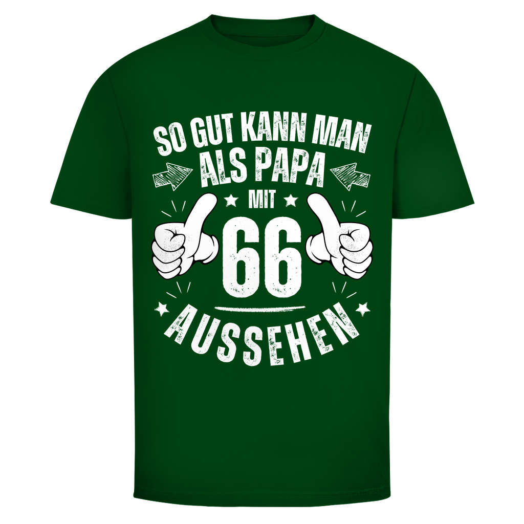 Herren T-Shirt "66. Geburtstag Papa" grün
