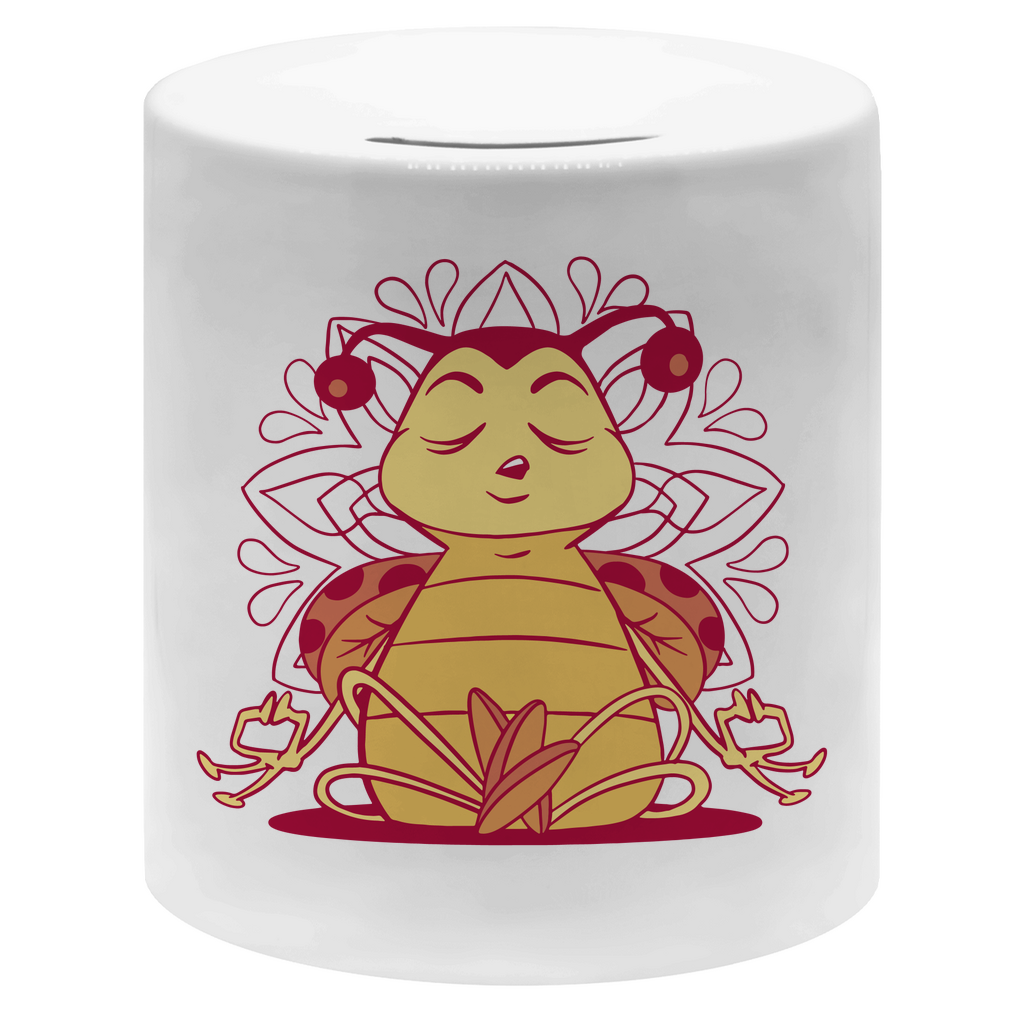 Spardose "Meditierender Marienkäfer"