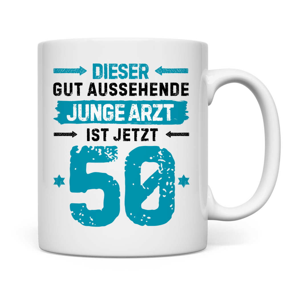 Tasse 50. Geburtstag Arzt Rückseite