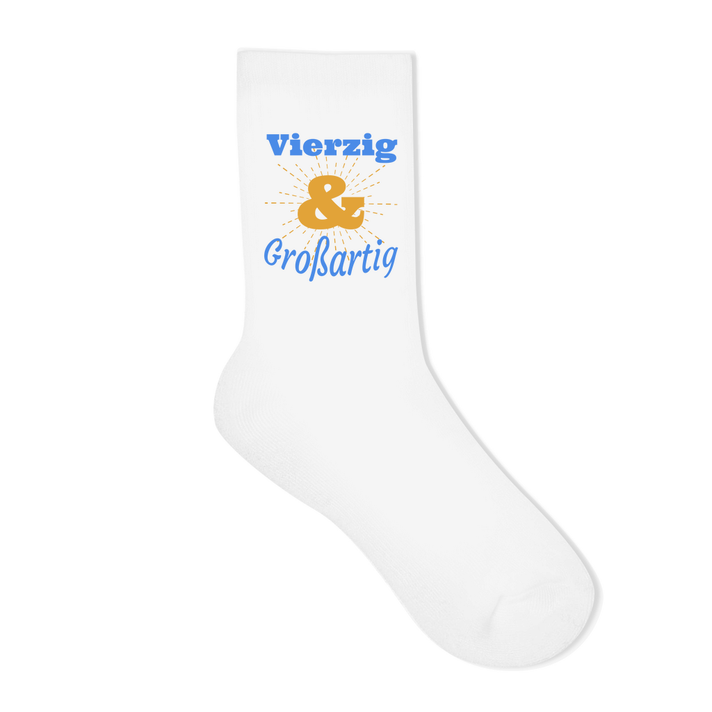 Socken "Vierzig und großartig"