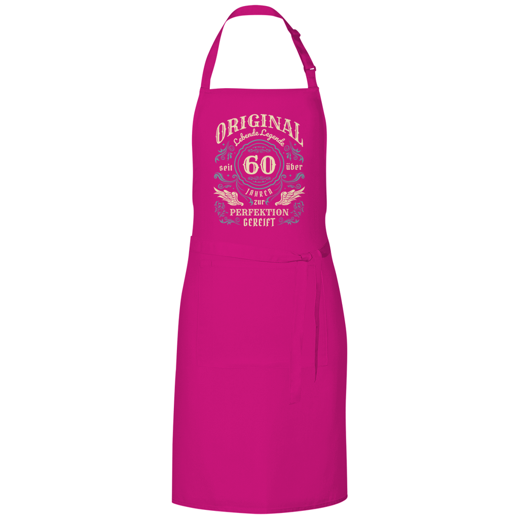 Grillschürze "Lebende Legende seit 60 Jahren" fuchsia