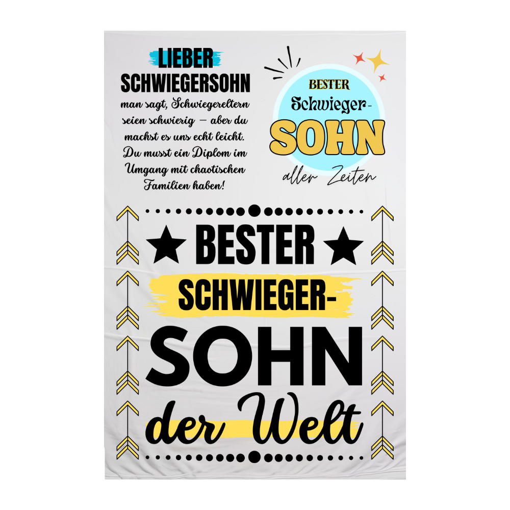 Decke "Bester Schwiegersohn" (150x100cm)