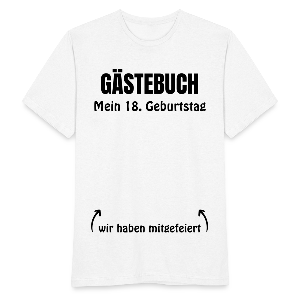 Männer T-Shirt "Mein 18. Geburtstag Gästebuch"