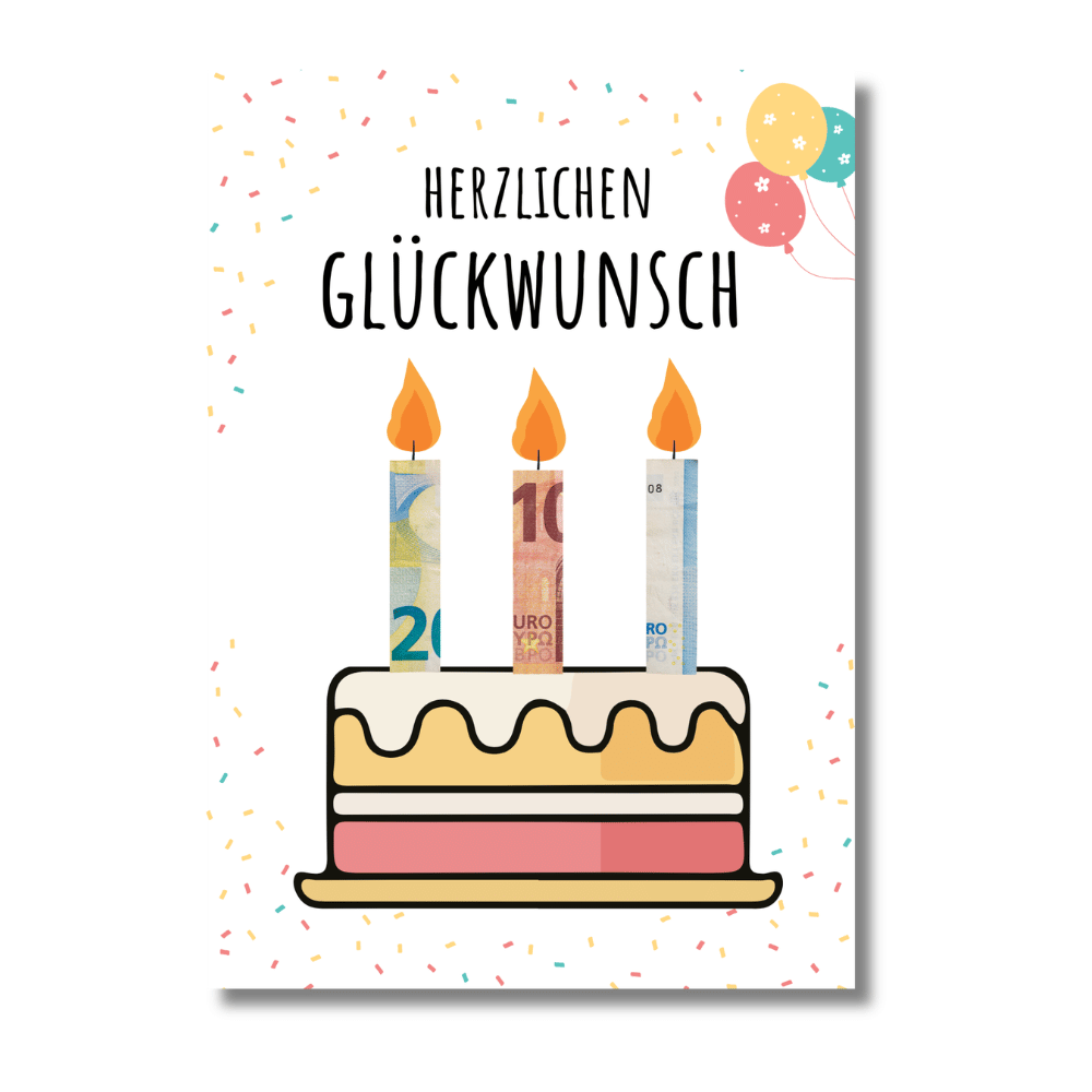 Poster Geldgeschenk "Torte"