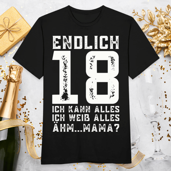 T-Shirt 18. Geburtstag lustig Jungen