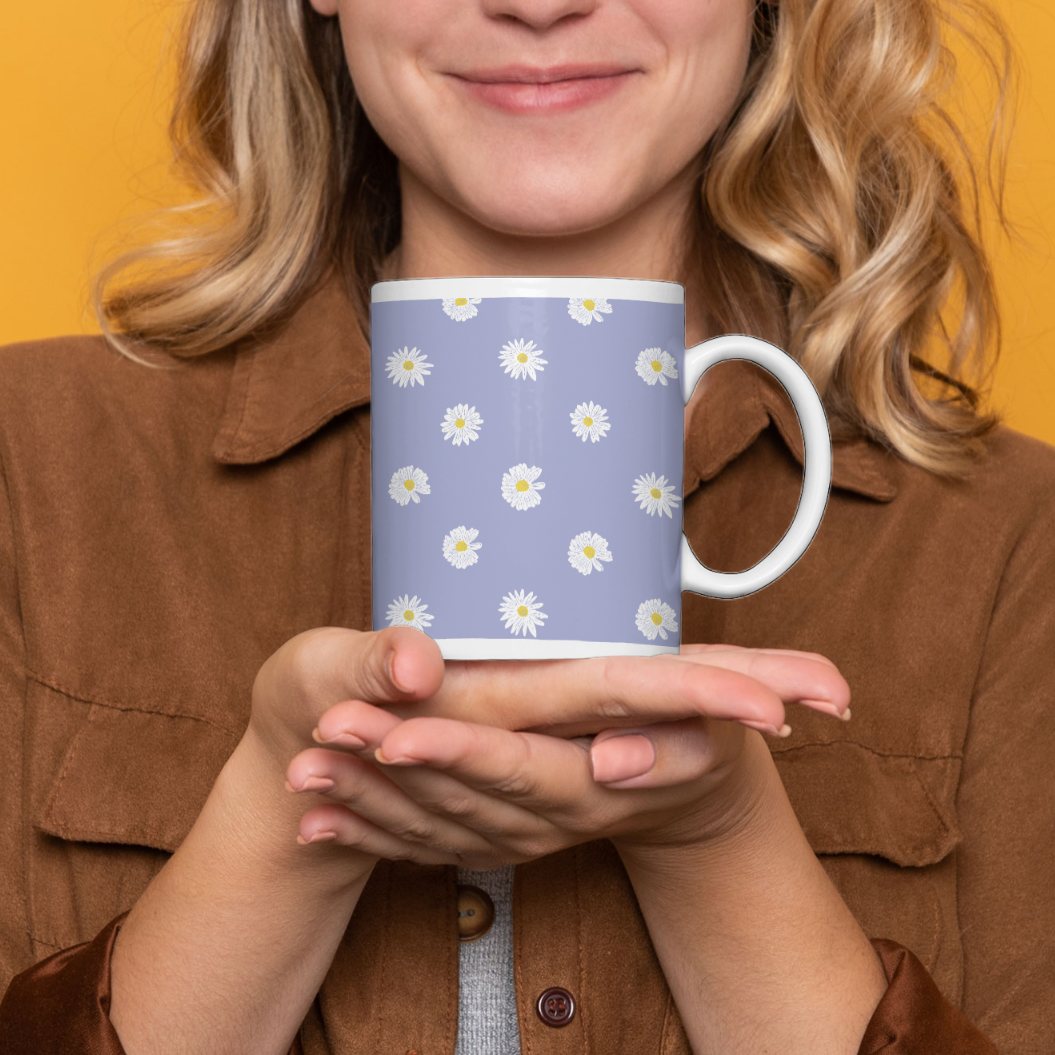 Panorama Tasse "Gänseblümchen Muster"
