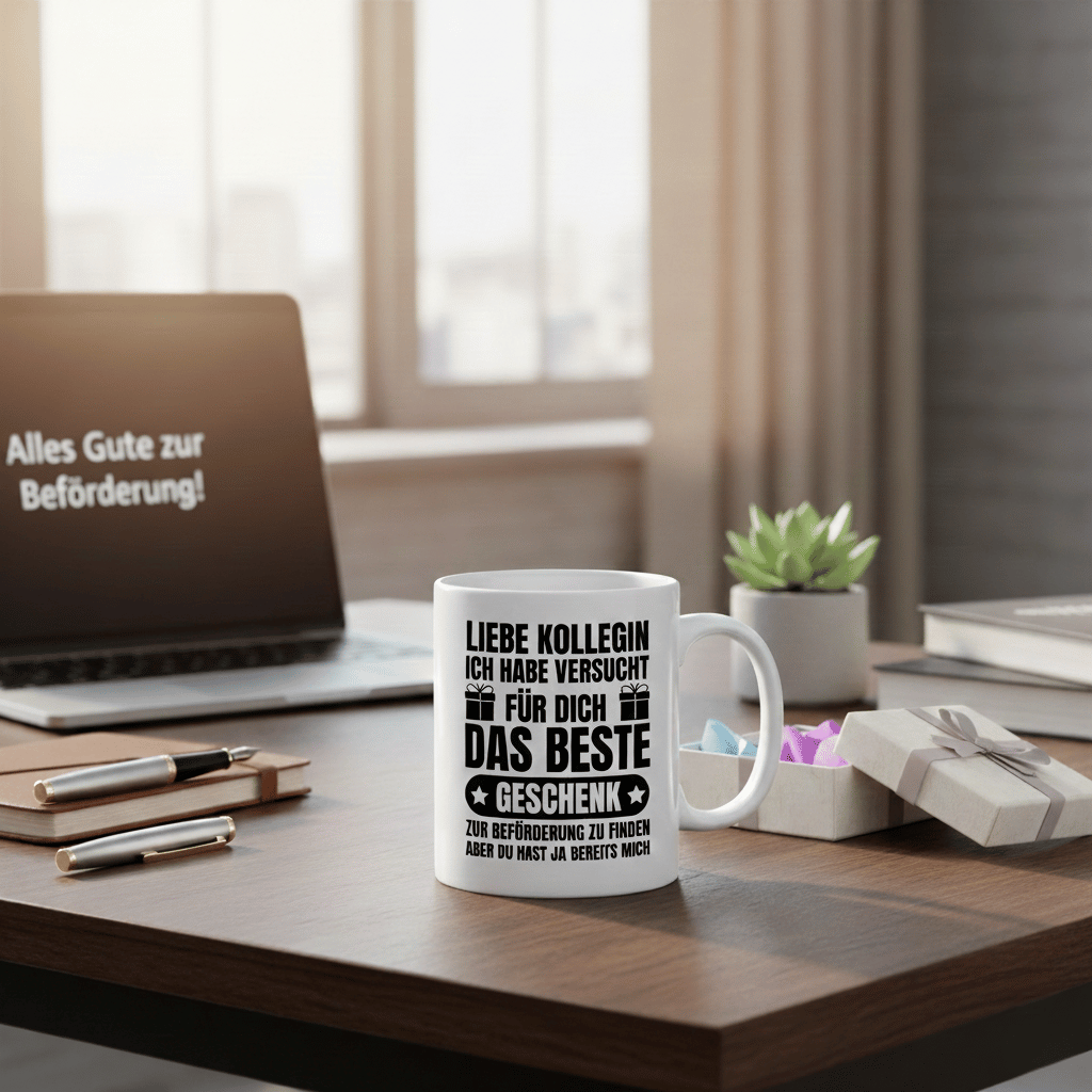 Geschenk Beförderung Kollegin Tasse