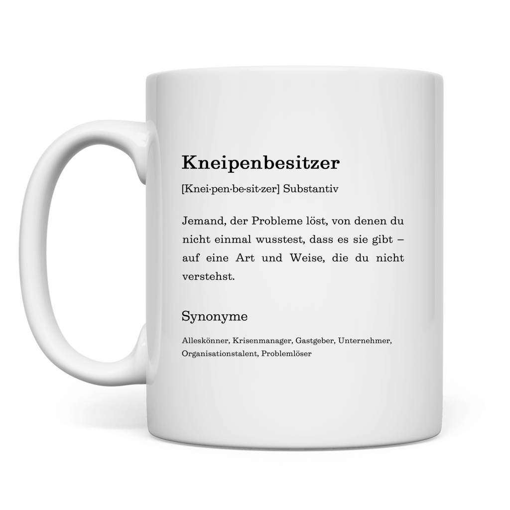 Tasse "Kneipenbesitzer" (Definition)