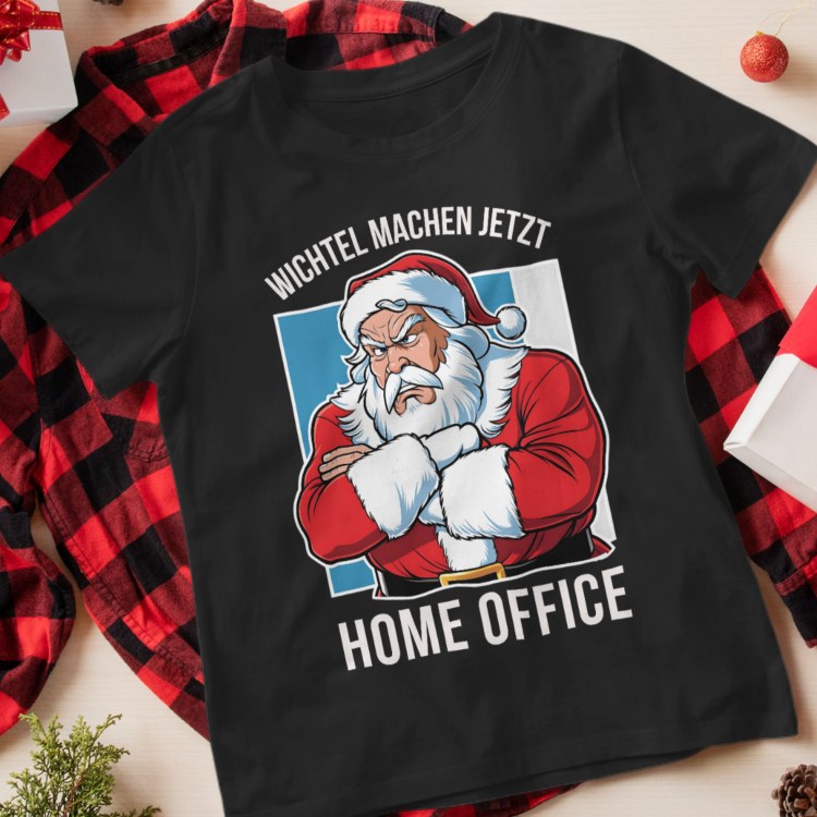 Frauen T-Shirt "Weihnachts-Wichtel machen jetzt Home Office"