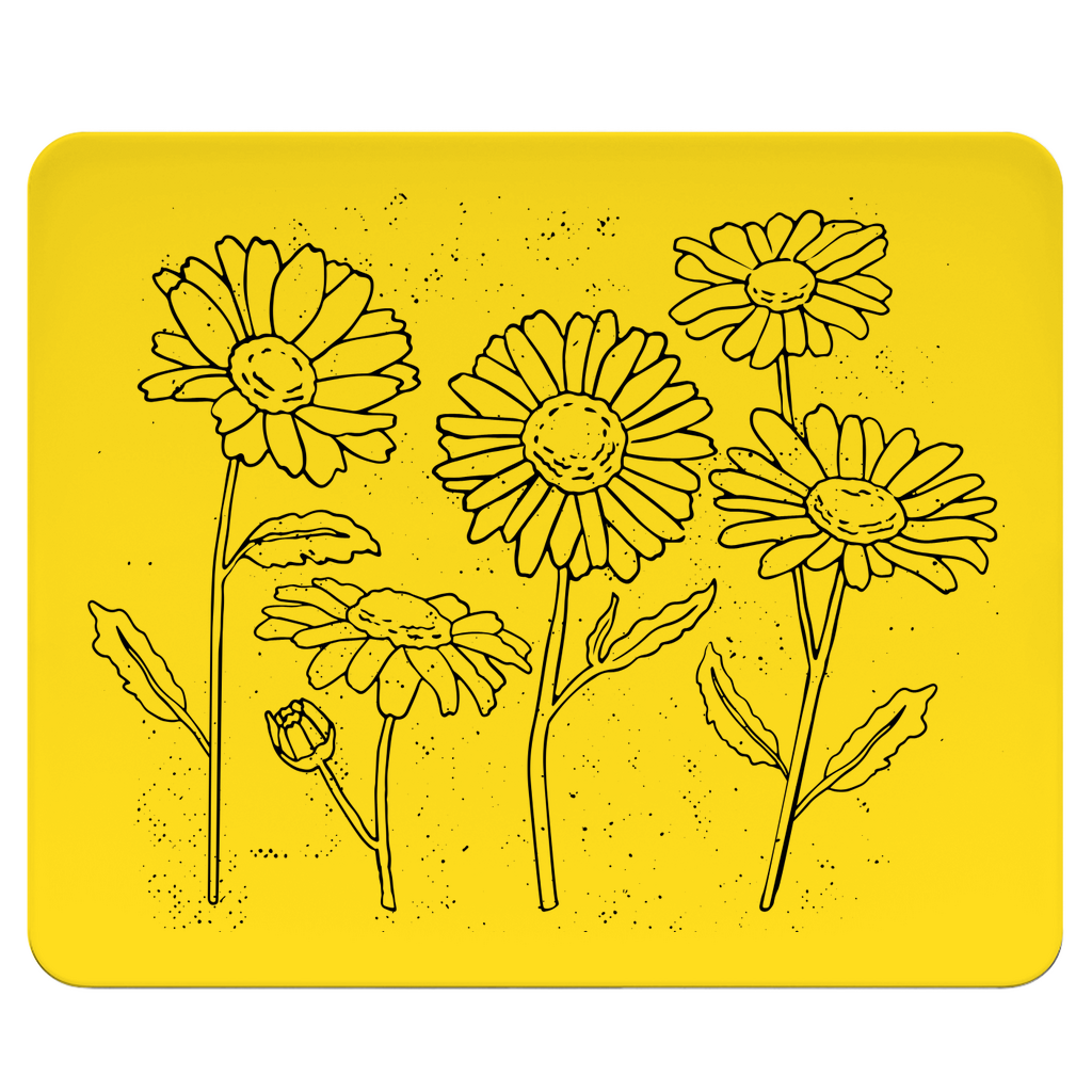 Mousepad "5 Gänseblümchen" gelb
