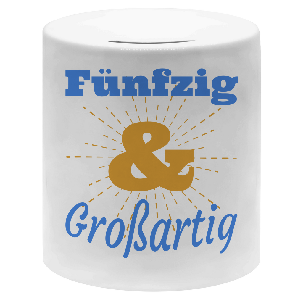 Spardose "Fünfzig und großartig"