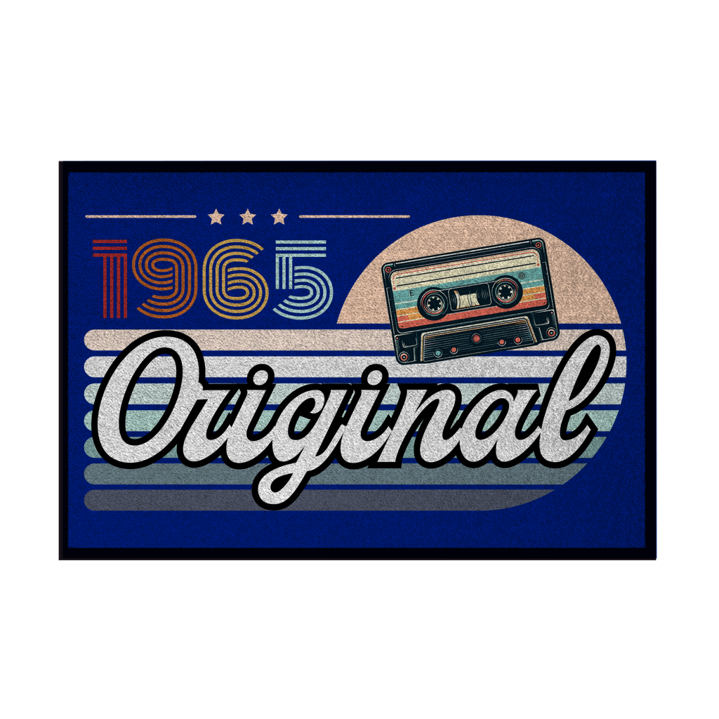 Fußmatte mit Gummirand "1965 - Original" blau