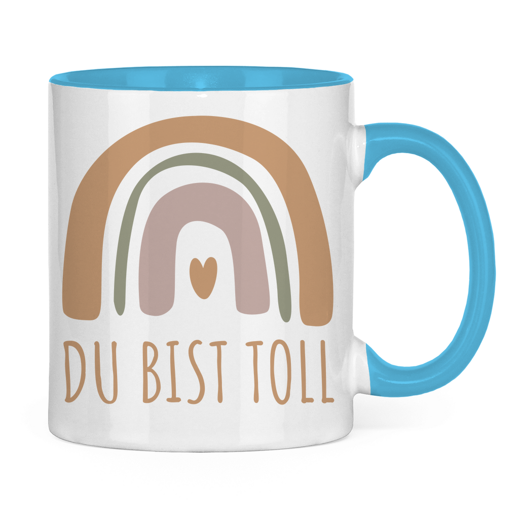 Tasse "Du bist toll" (Großer Regenbogen)