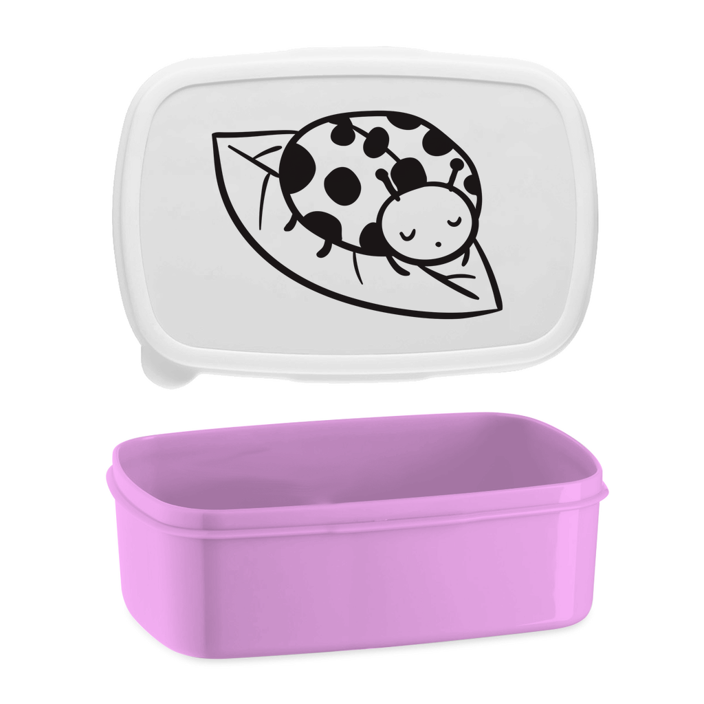 Lunchbox "Niedlicher Marienkäfer auf einem Blatt"