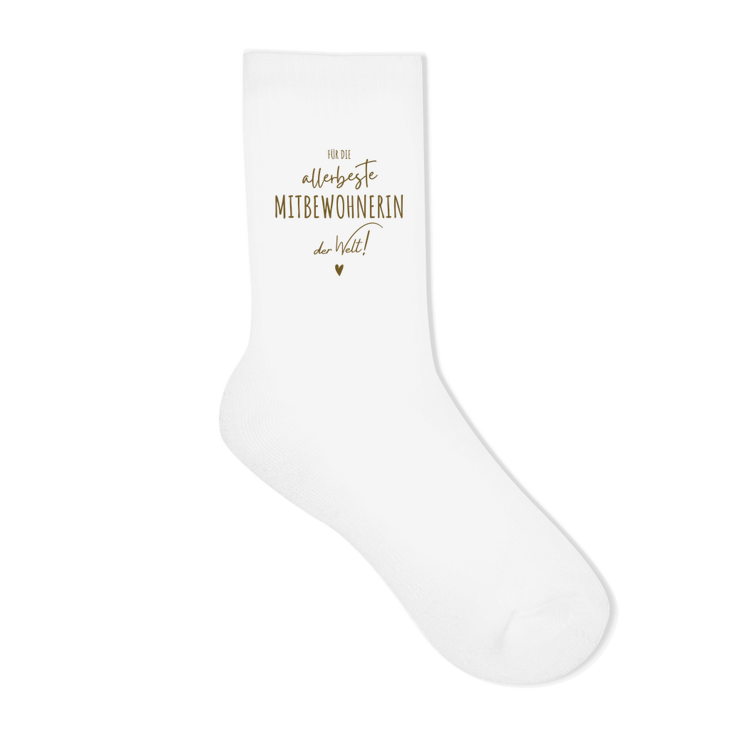 Socken "Für die allerbeste Mitbewohnerin der Welt!"