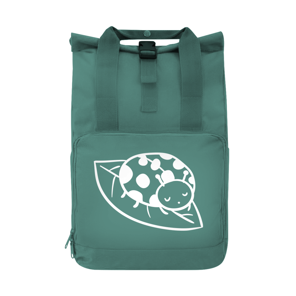 Rucksack "Niedlicher Marienkäfer auf einem Blatt"