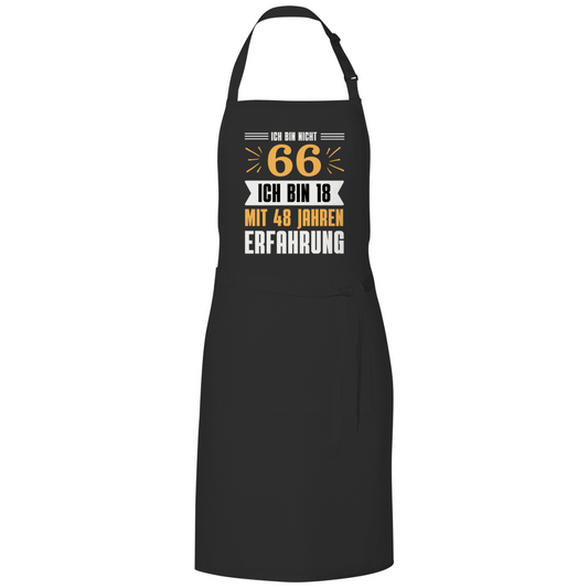 Grillschürze "Ich bin nicht 66" (Orangenes Motiv)