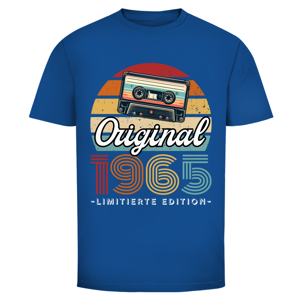 Herren T-Shirt "Original 1965" (Kassetten Retro Stil) blau