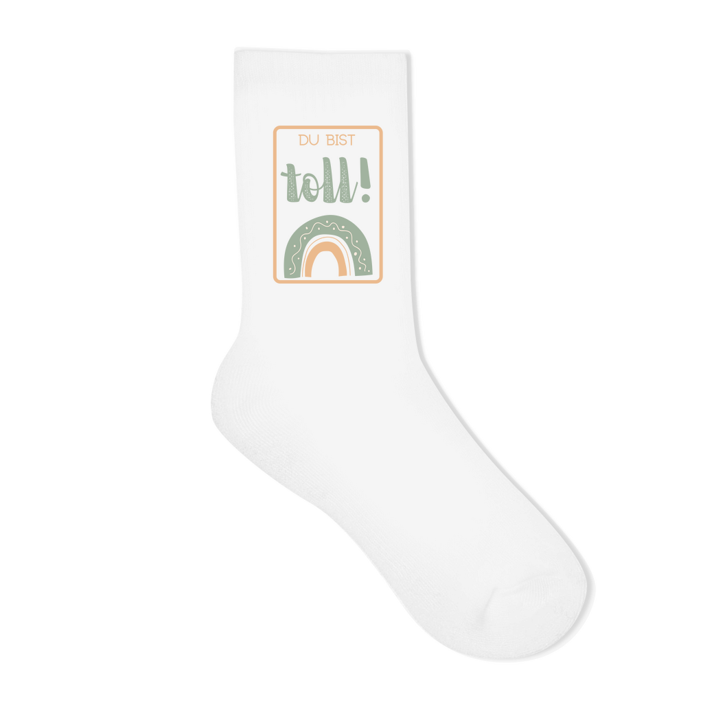Socken "Du bist toll!" (Kleiner Regenbogen)