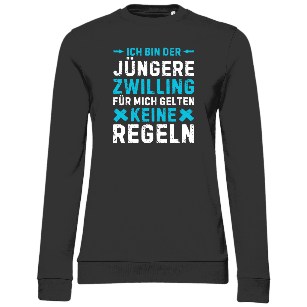 Damen Sweatshirt "Ich bin der jüngere Zwilling"