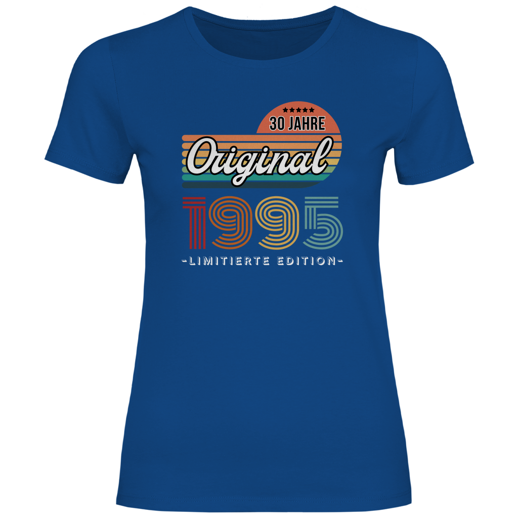 Damen T-Shirt "30 Jahre Original 1995" blau