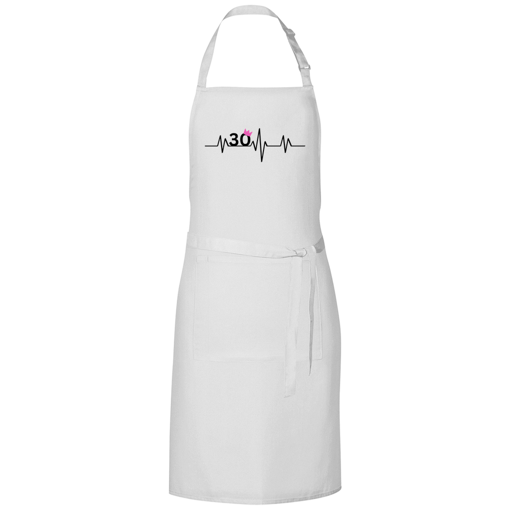 Kochschürze "30 Jahre mit rosa Krone"