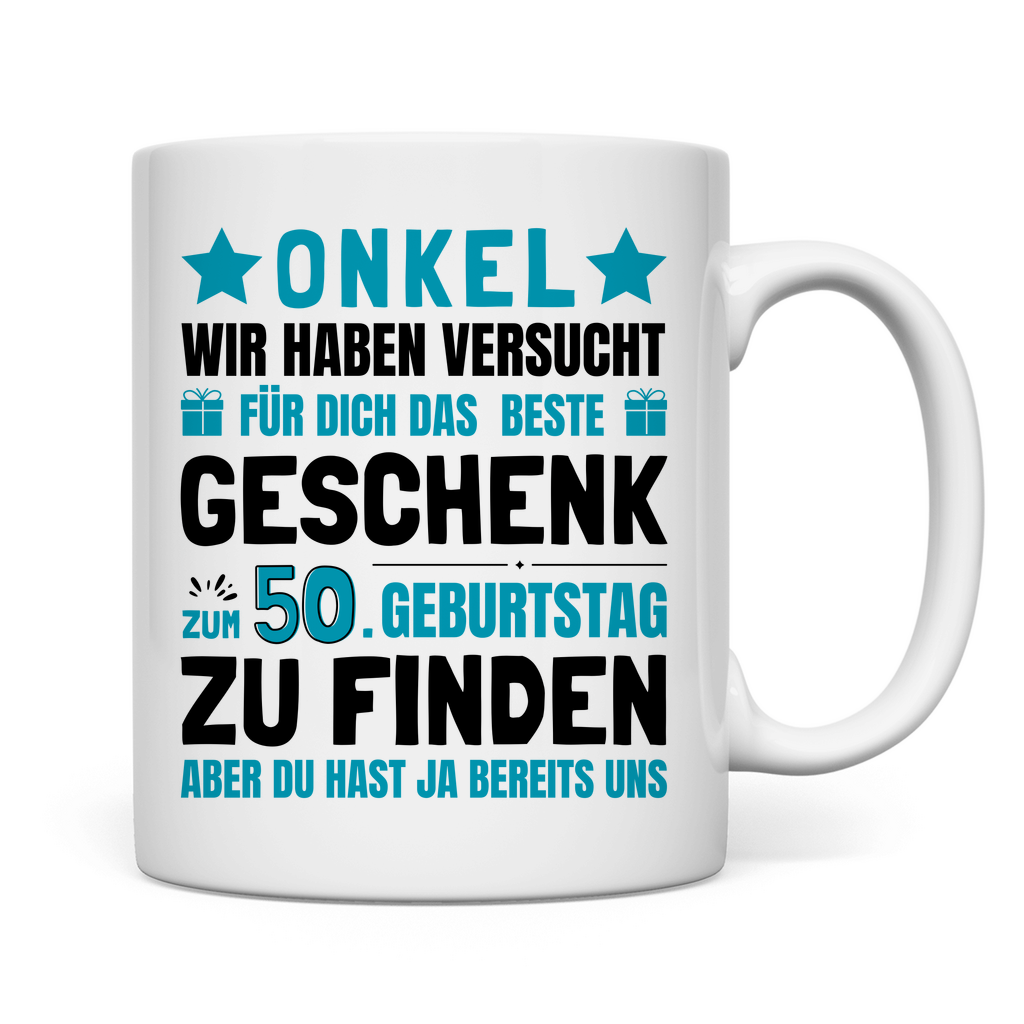 Tasse "Onkel 50. Geburtstag Geschenk"