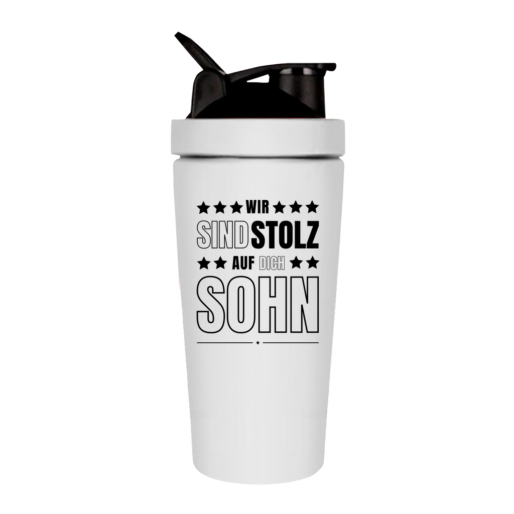 Fitness Shaker "Wir sind stolz auf dich Sohn"